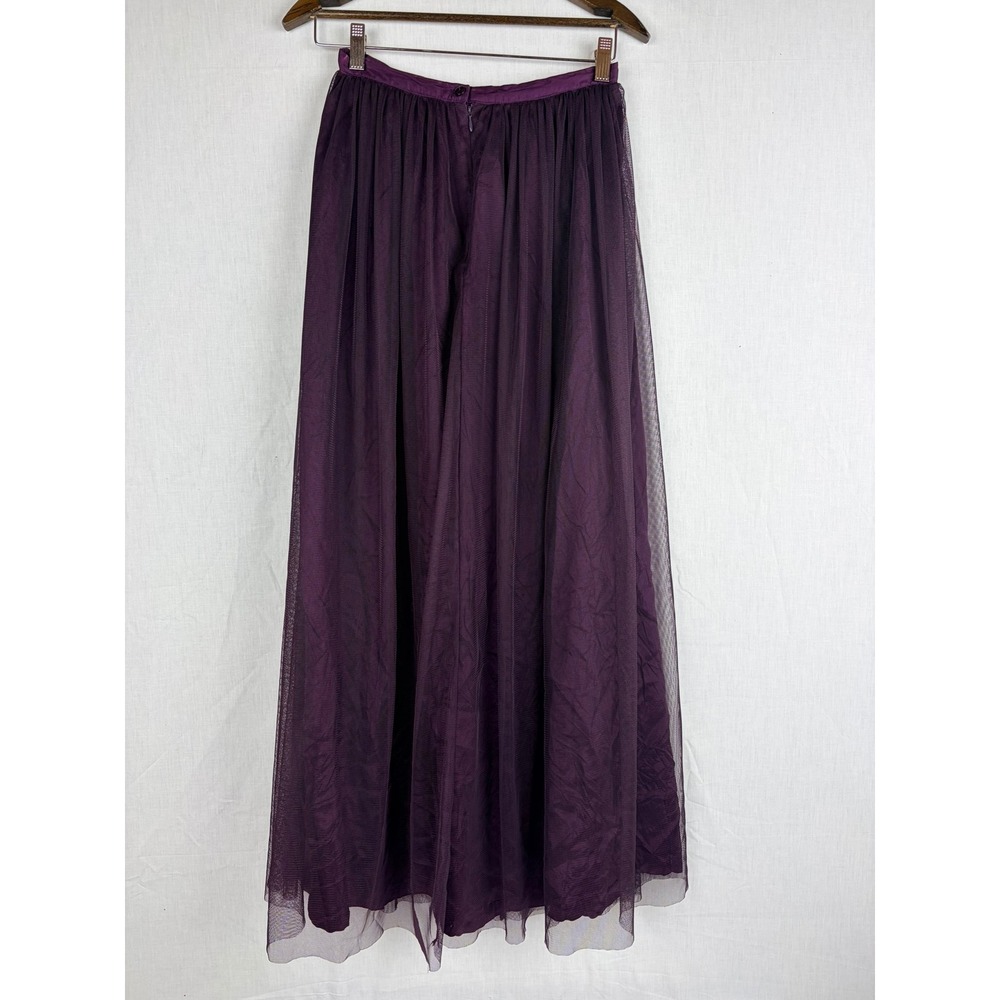 Vintage Purple Tulle Maxi Skirt High Waisted Formal Evening Gown Skirt 9/10 - Picture 6 of 10